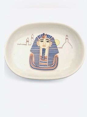 Vintage Egyptian Pharaoh Trinket Dish